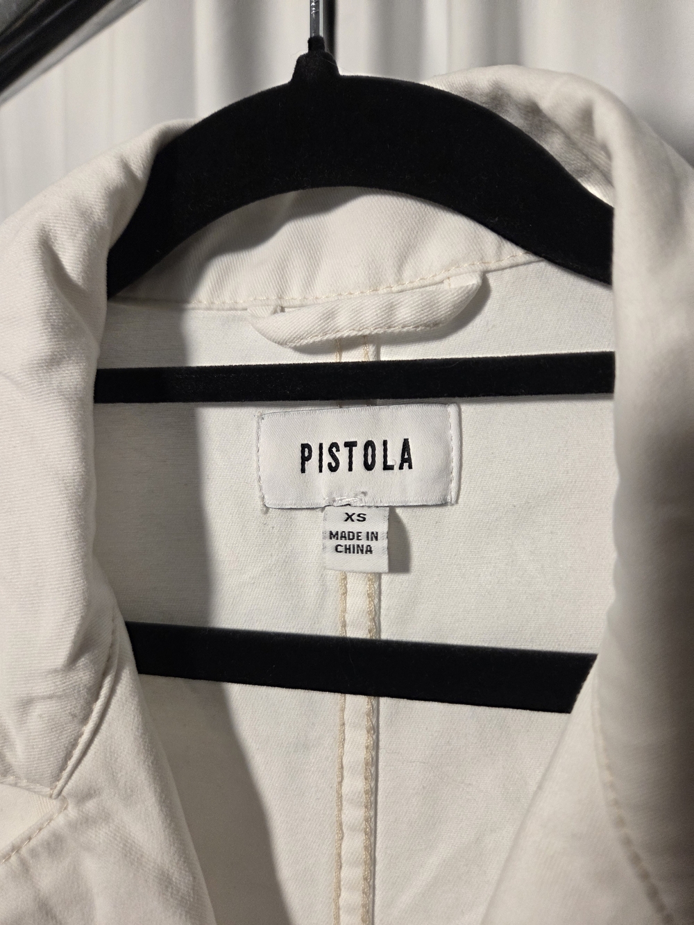 Pistola XS White Utility Jumpsuit Button Front Short Sleeve Coverall